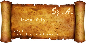 Szilczer Albert névjegykártya