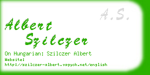 albert szilczer business card
